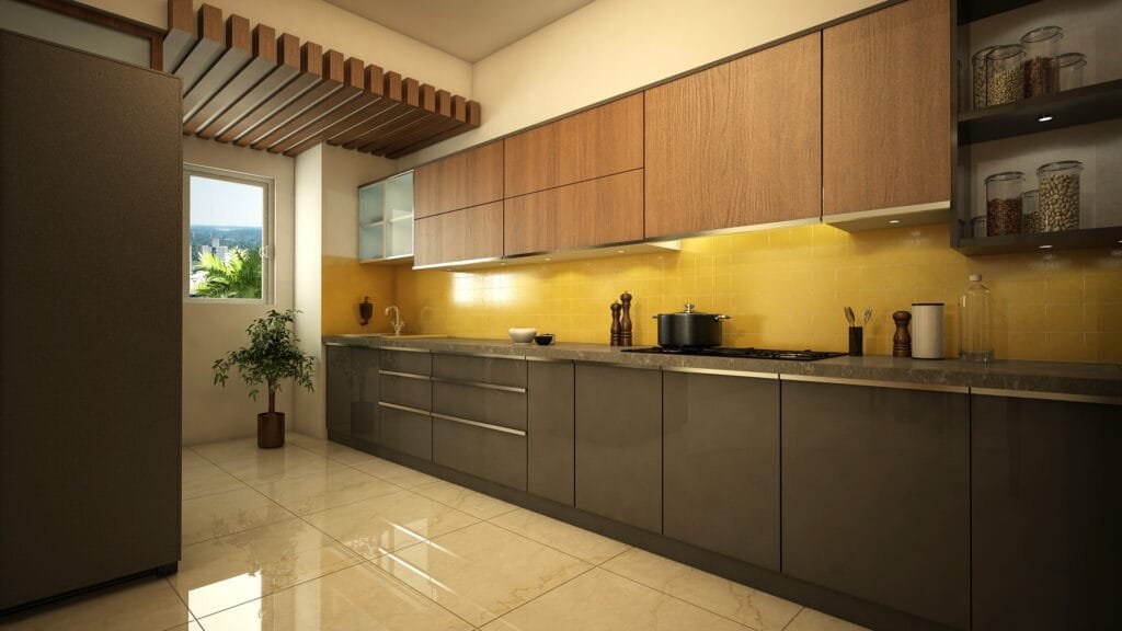 Modular Kitchen Staright Modular Kitchen